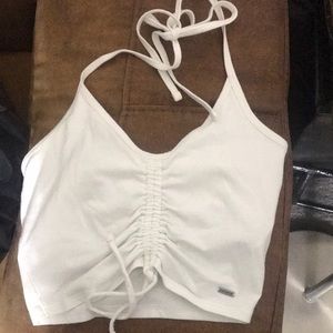 White Hollister Halter Top